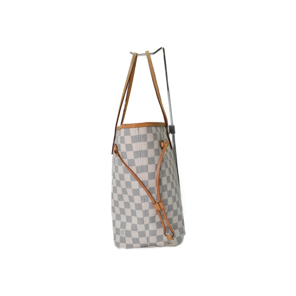 LOUIS VUITTON Neverfull Damier Azur White Ivory White Canvas Tote Bag Mothers - Picture 4 of 9